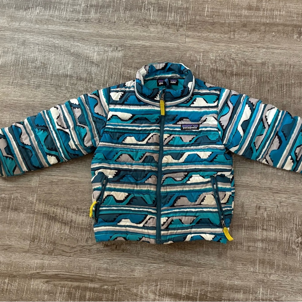 Teal and Gray Patterned Jacket